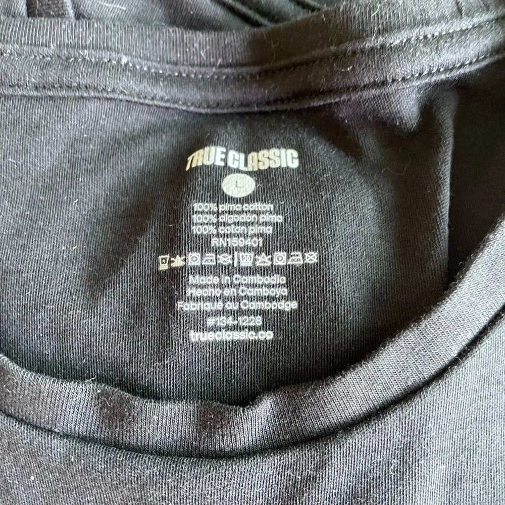 True Classic Men's Short Sleeve Crew Neck Tee - Black & White (4 shirts) - Picture 2 of 3